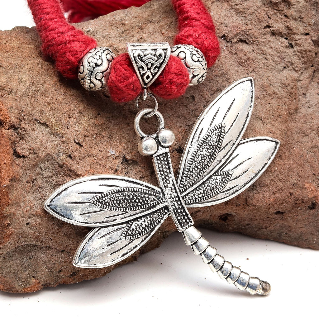 Mother's Day 925 Silver Buterfly Macrame Thred 925 Silver Jewelry Necklace 20 in