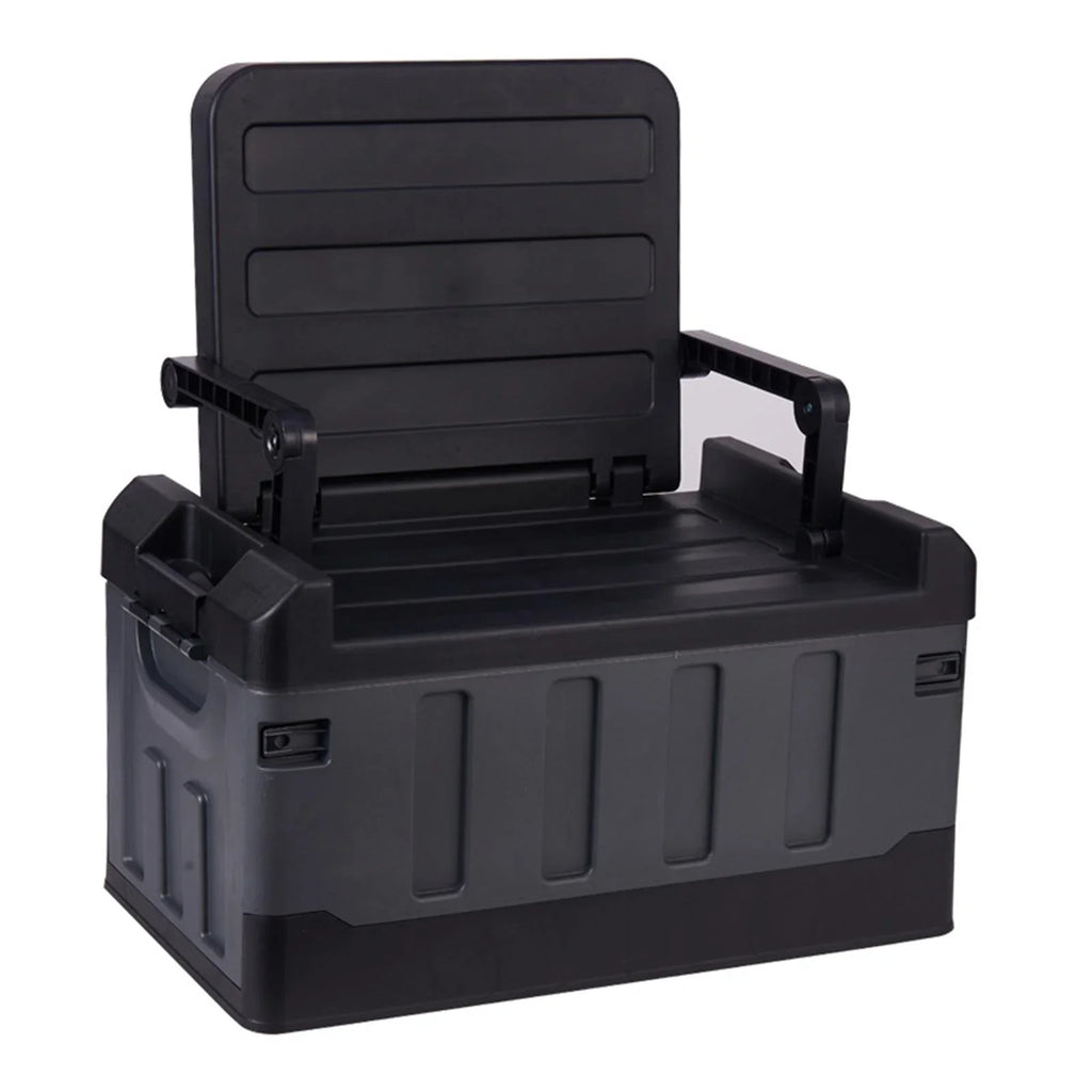 Car Trunk Organizer Crate Car Storage Bins for Sedan Home Office Backpacking Black