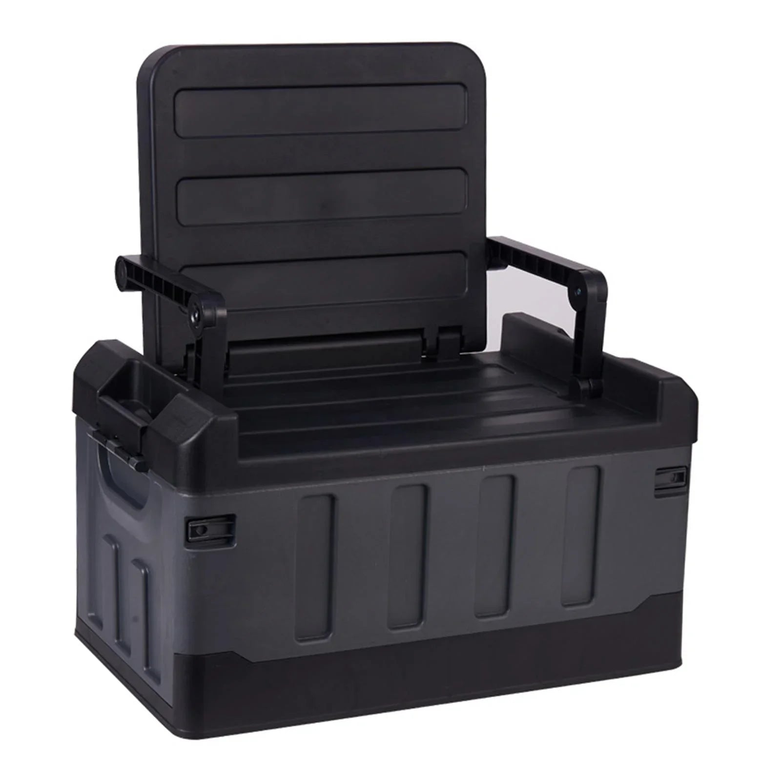 Car Trunk Organizer Crate Car Storage Bins for Sedan Home Office Backpacking Black
