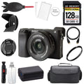 Sony Alpha a6400 Mirrorless Digital Camera with 16-50mm Lens + 128GB + Bag+  Filter- Basic Kit
