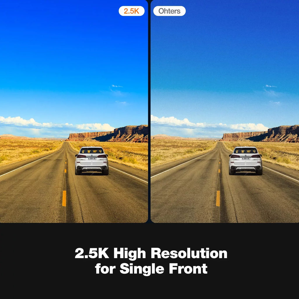 Kingslim  Pro 2K Dash Cam Front and Inside with Wi-Fi  - 2K/1080P Dual Car Dash Camera Driving Recorder, Super Night Vision with 340° Wide Angle, 24H Parking Monitor (No Card)