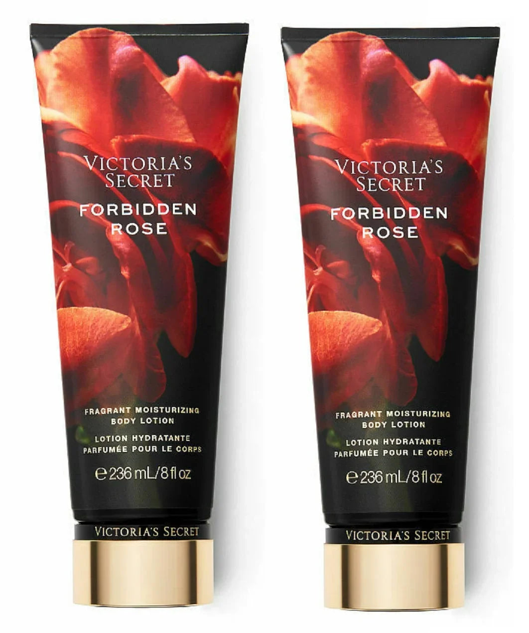 Victoria's Secret Forbidden Rose | Fragrant Moisturizing Body Lotion. 8 fl. Oz. each. Pack of 2.