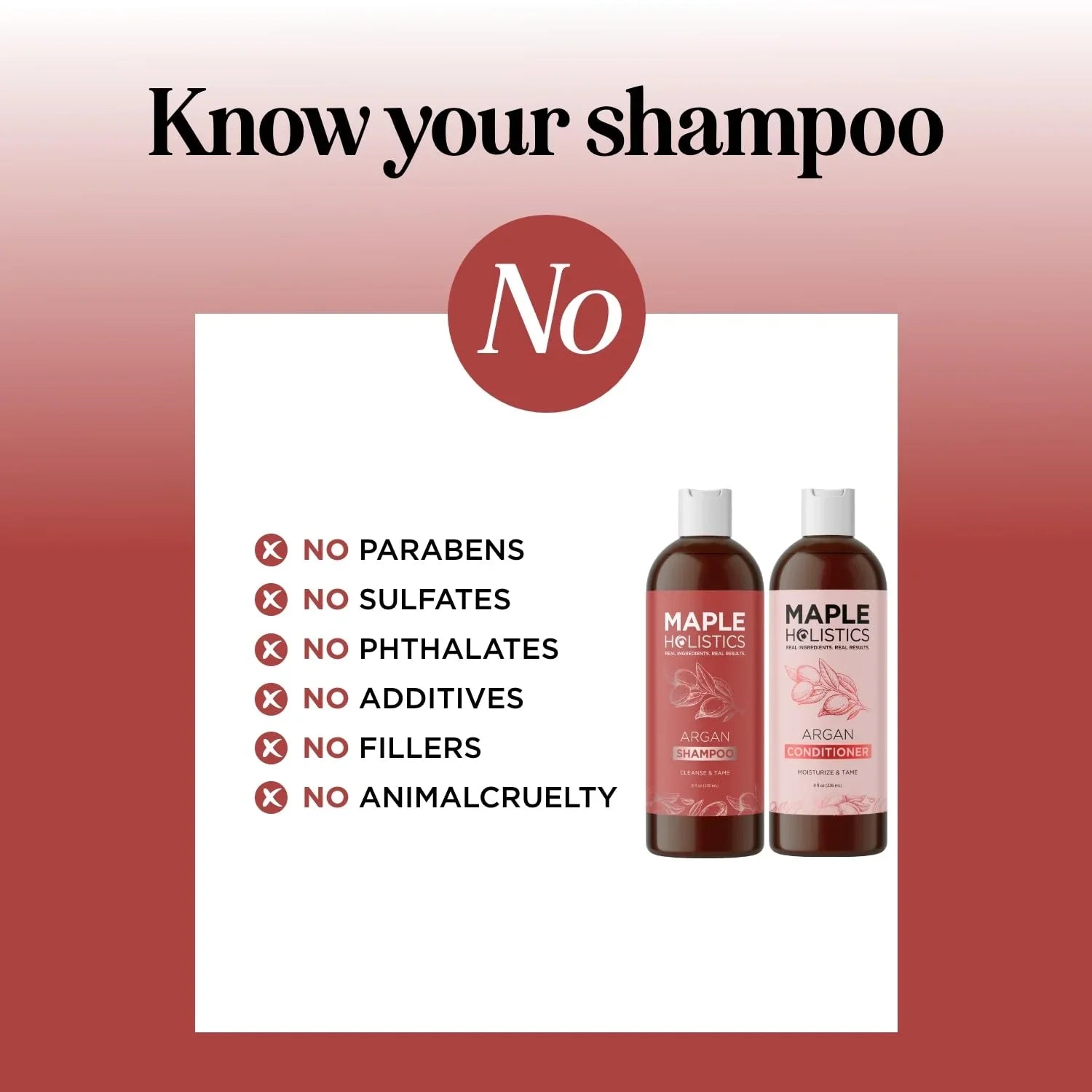 Moisturizing Argan Oil Shampoo and Conditioner for Dry Hair and Curly Hair Shampoo for Frizzy Hair Care - Sulfate Free Shampoo and Conditioner Set, 8 fl oz