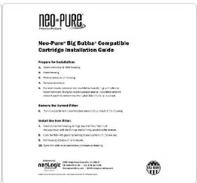 Neo-Pure - Big Bubba 5 Micron Pleated Filter Cartridge Compatible with Watts -150-  Big Bubba -150 housing