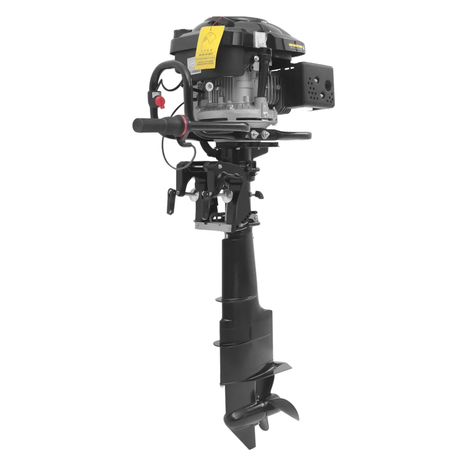 Miumaeov 4 Stroke 7.5HP Heavy Duty Outboard Motor 196CC Trolling Boat Engine Motor -a-s-o-l-i-n-e Outboard Motor for Fishing Aquaculture Outdoor Adventure Boat