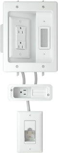 Open Box  In-wall Cable Management Kit for Mounted  & Soundbar - - White