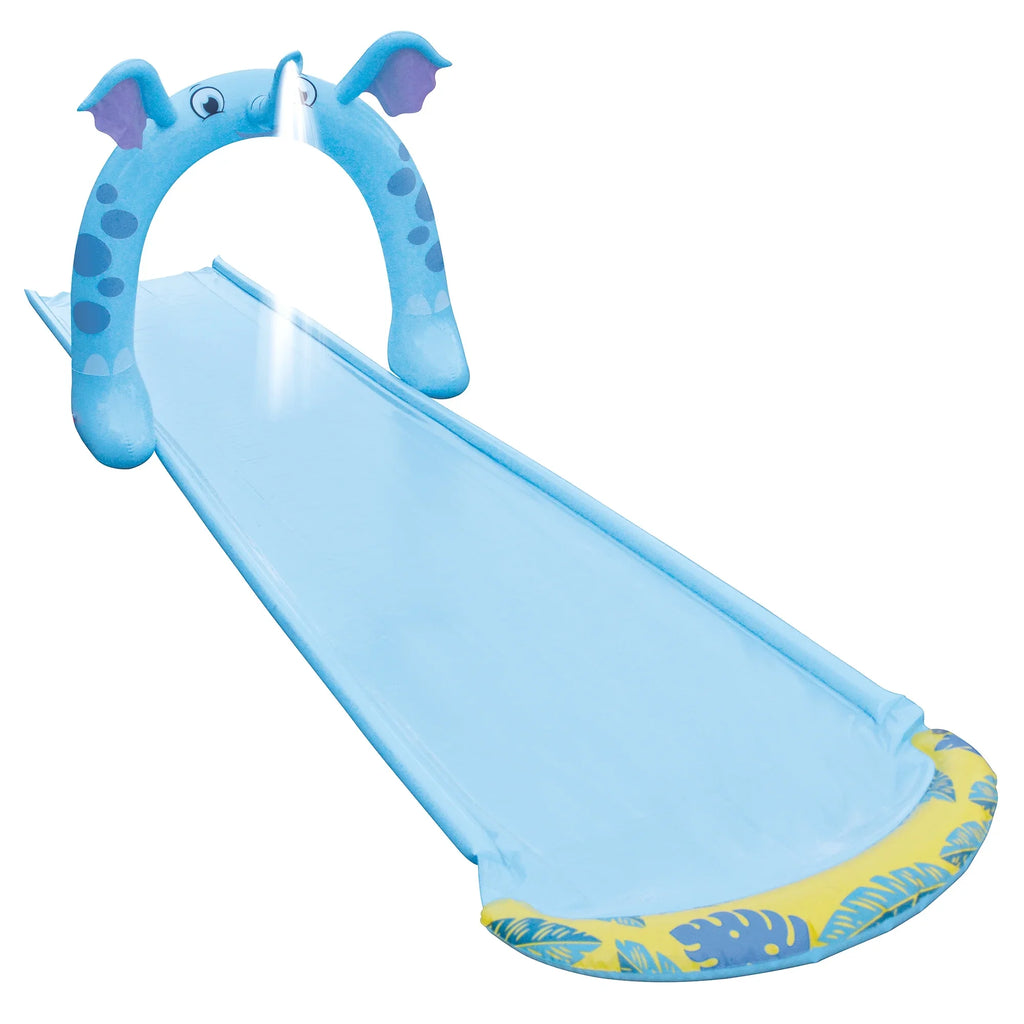 Pool Central 16' Inflatable Elephant Arch Sprayer Slide Outdoor Kids Water Toy
