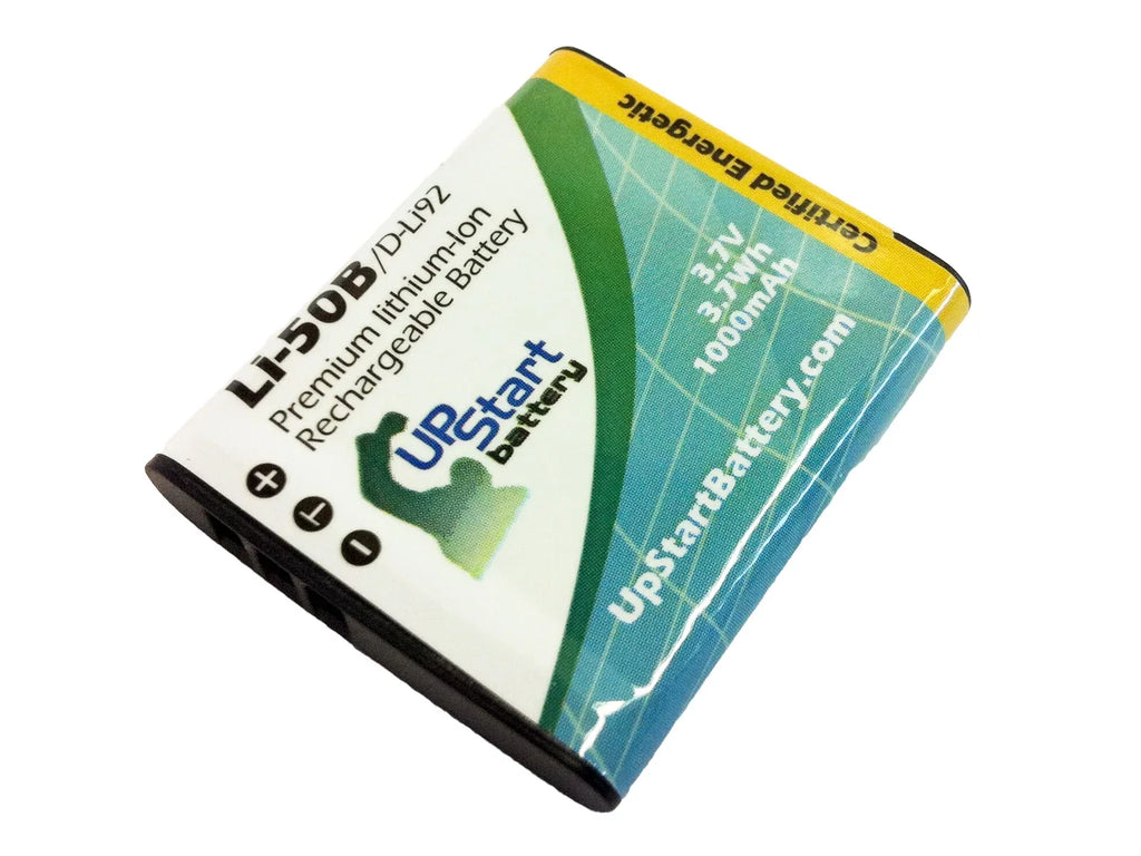 2x Pack - UpStart Battery Olympus -620 Battery - Replacement for Olympus -50B Digital Camera Battery (1000mAh, 3.7V, Lithium-Ion)