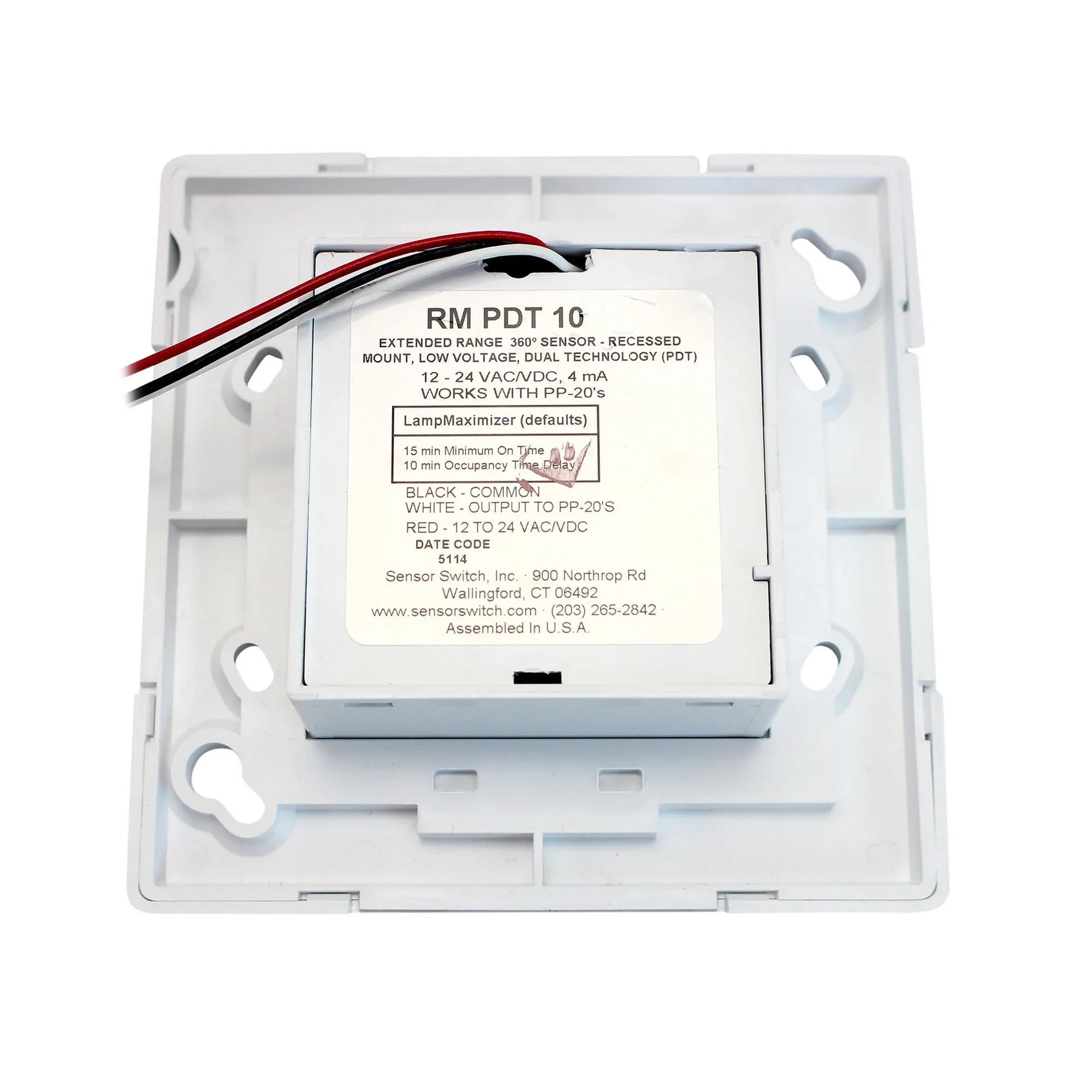 Sensorswitch Occupancy Sensor,/Mic,2463sq ft,White    10