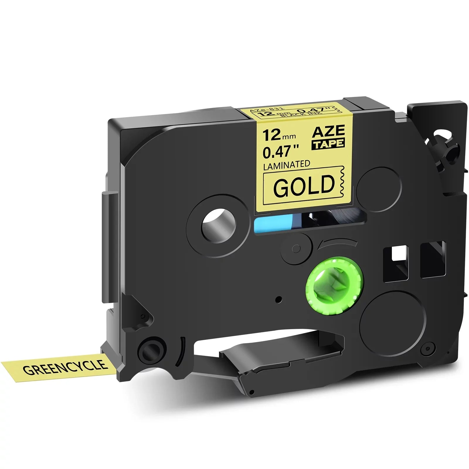 50PK Compatible for Brother -touch Black on Gold 12mm  TZe TZe-831 -831  TZe831 Laminated Label Tape