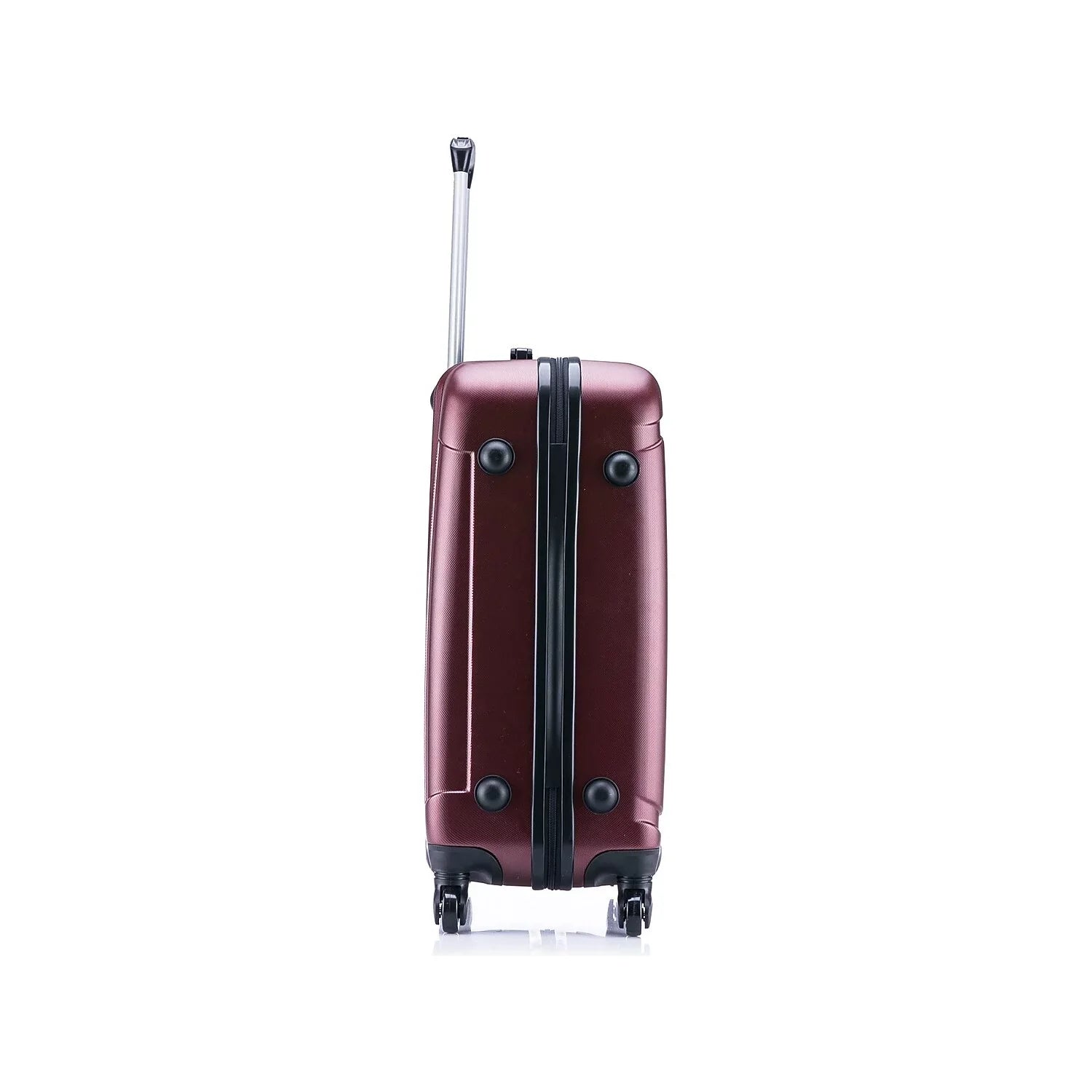 InUSA Pilot Large Plastic 4-Wheel Spinner Luggage Wine (-)