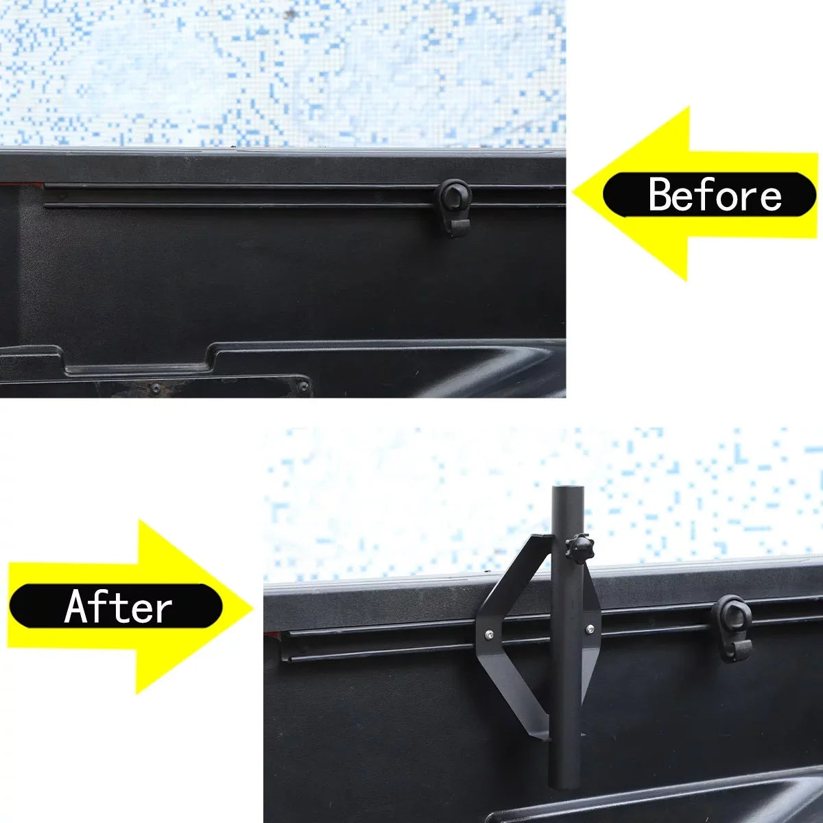 Truck Flag Pole Mount Holder Fit for 2005-2021 Toyota Tacoma/2007-2021 Tundra Bed Rail System