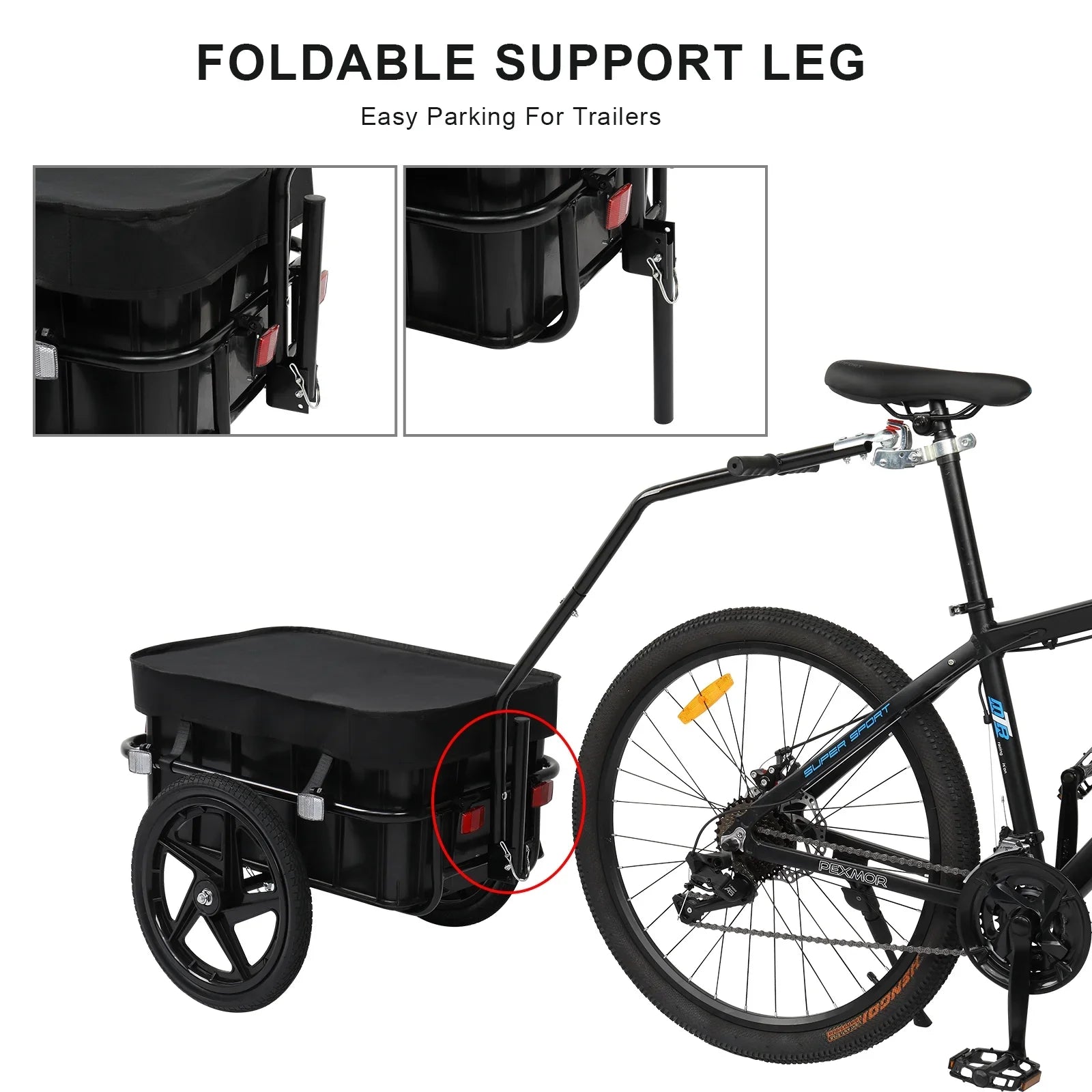 Bike Cargo Trailer, Bicycle Wagon Trailer /Universal Coupler & Waterproof Cover