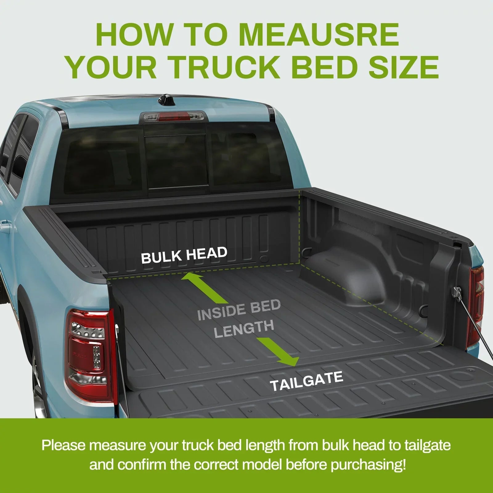 Ledkingdomus 5.7ft Soft Tri-fold Truck Bed Tonneau Cover for 09-23 Dodge Ram 1500 Without Rambox