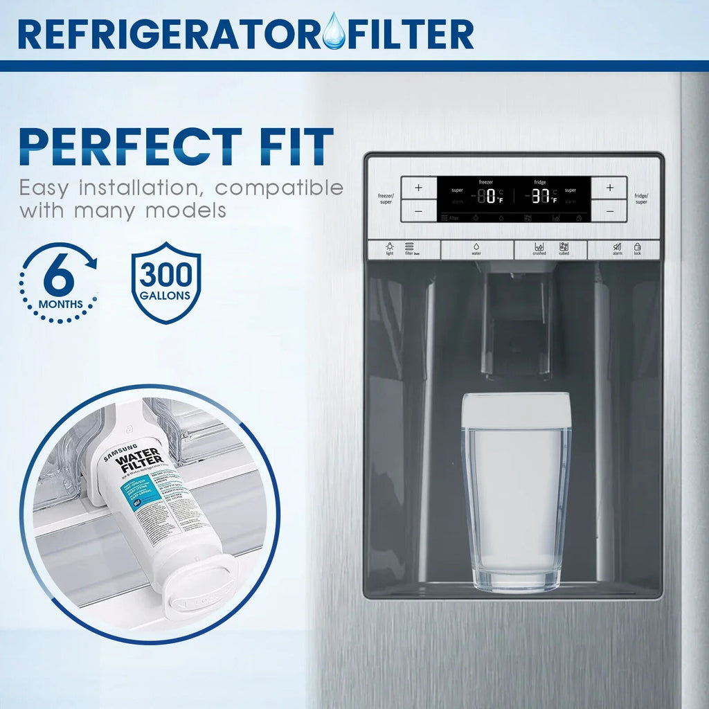 4  -17376B Compatible with -/, -, -08006C Refrigerator Water Filter