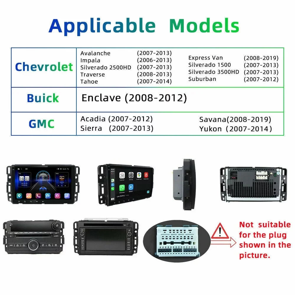 Android 10 Car Radio   Player for  Sierra Chevrolet Silverado Yukon Acadia 8" Quad Core Radio Para Carro