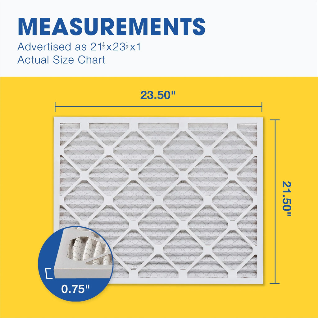 Aerostar 21 1/2 x 23 1/2 x 1  11 Pleated Air Filter,  Furnace Air Filter, 6 Pack