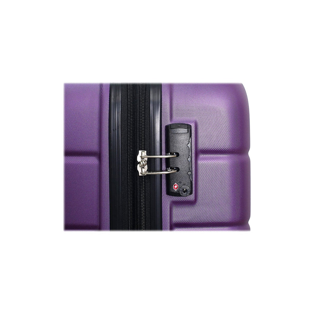 Plastic Carry-On Luggage Purple (-)