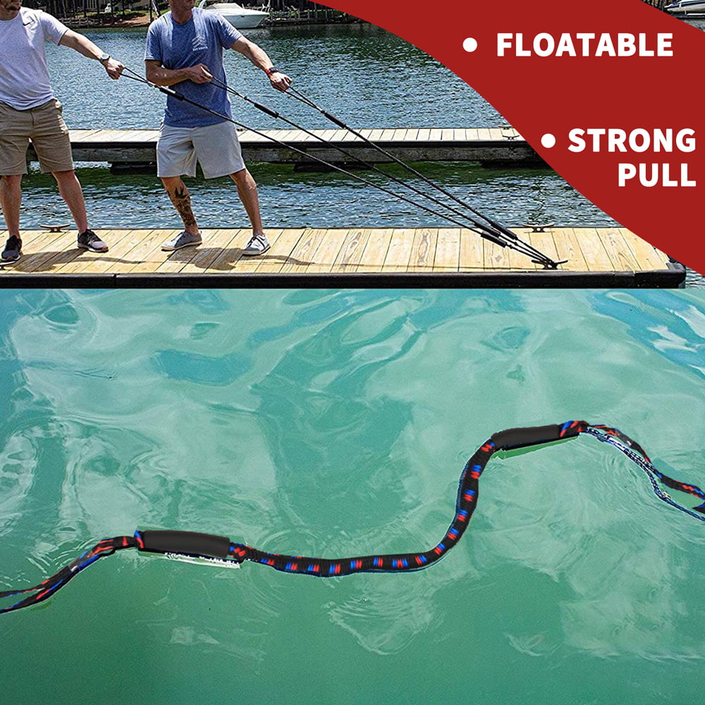 Aptoco 4Pcs Boat Bungee Dock Lines Dock Rope Mooring Line Boat Accessories Docking Ropes for Boats Kayak, Jet Ski, Pontoon, Christmas Gifts