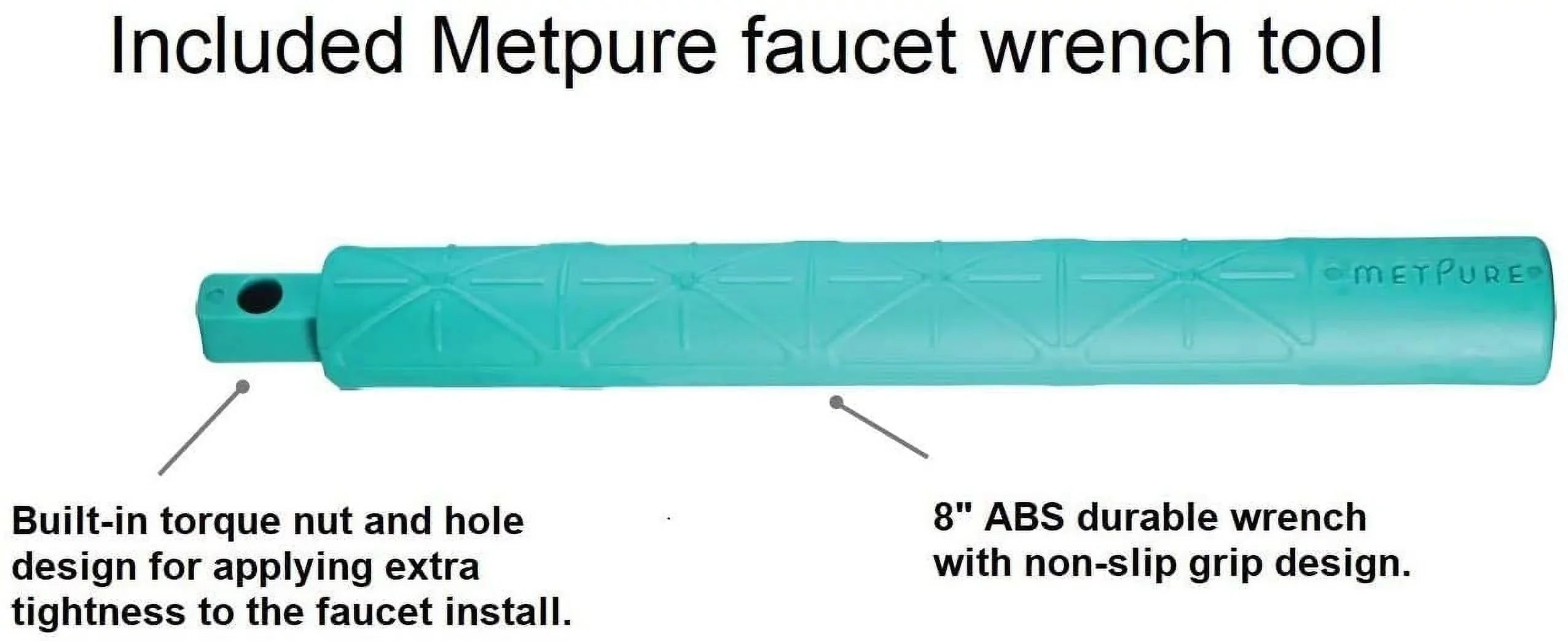 Metpure Water Filtration Faucet Rose Gold Vase Style Non Air Gap Reverse Osmosis Drinking Water Dispenser With Faucet Wrench
