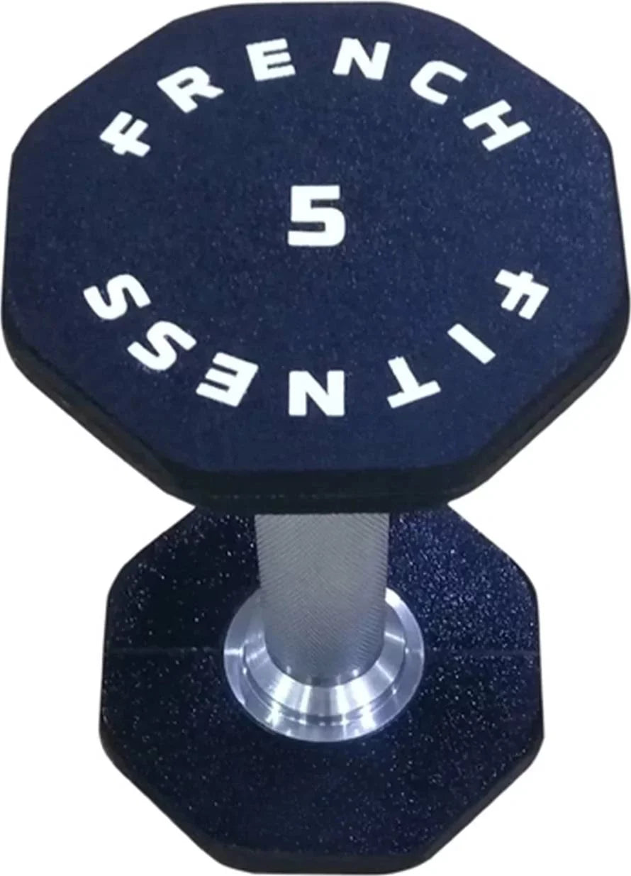 French Fitness Urethane 8 Sided Hex Dumbbell Set, 5-60 lbs (New)