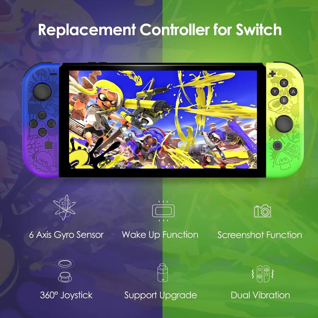 Nintendo Switch Controller,Wireless Controllers  Joy cons Joy-Pad Joystick- Splatoon 3 Special Edition