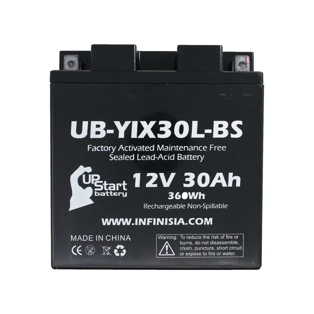 Replacement for - Battery 12V 30AH  - Compatible with Moto Guzzi , 2014 Polaris Ranger, 2018 Polaris Rzr, 2010 Polaris Ranger, 2011 Polaris Ranger, 2015 Polaris Rzr, 2012 Polaris Ranger