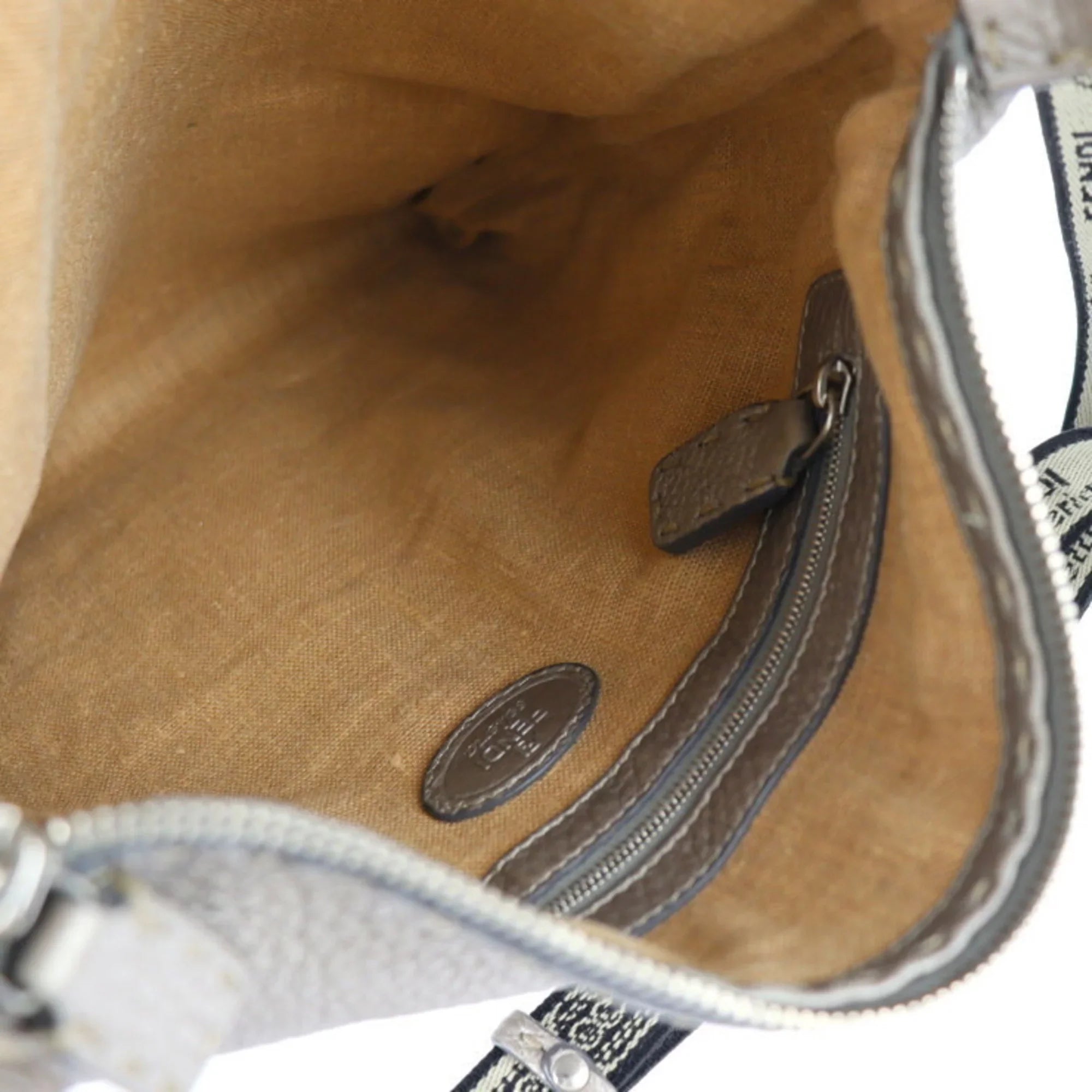 Pre-Owned  Fendi Selleria Shoulder Bag 8BT109 Leather Bronze Silver Metal Fittings Diagonal Hanging (Good)