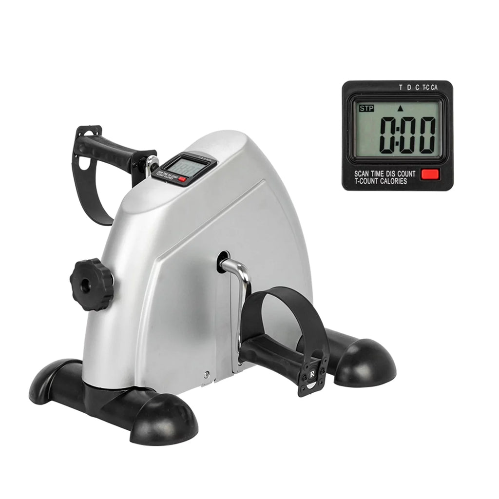 Buyweek  Home Use Hands and Feet Trainer Mini Exercise Bike Silver