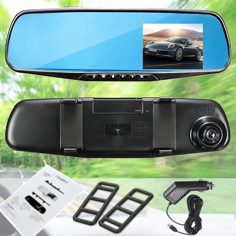 Hd 1080P 2.8" Lcd Display Screen Rear View Mirror Dash Cam Camera Video Recorder Night Vision Dvr