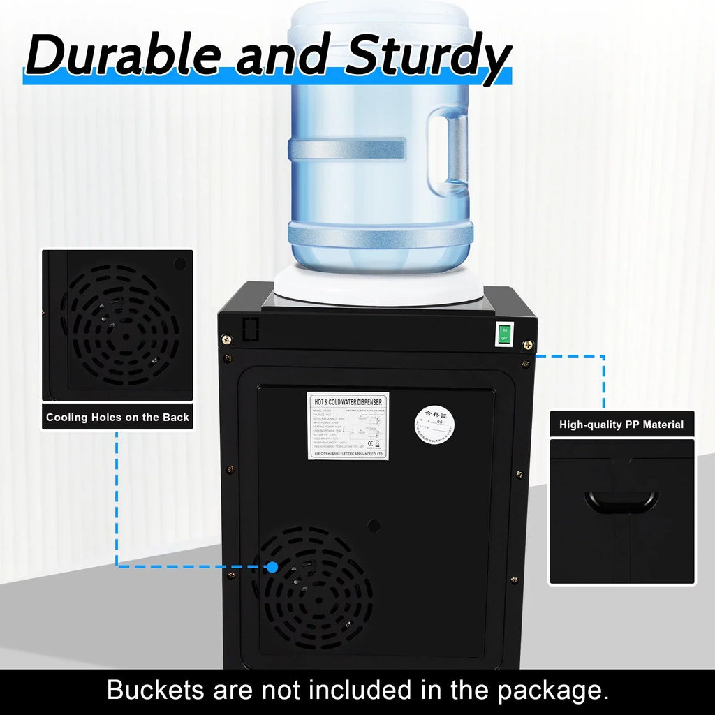 Oukaning Water Dispenser 110V 5 Gallon Top Loading Hot & Cold Water Home Office