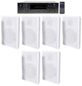 Technical Pro 6000w 6-Zone Home Theater Bluetooth Receiver+(6) Wall Speakers