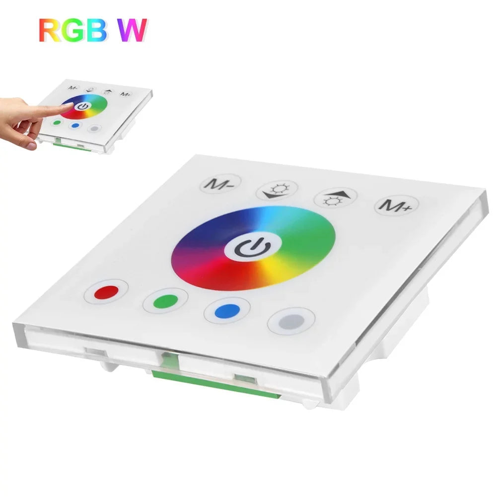Kathlen Touch Panel Controller - Wall Mounted Colorful   Touch Panel Controller Dimmer Switch for  Strip Light(White)