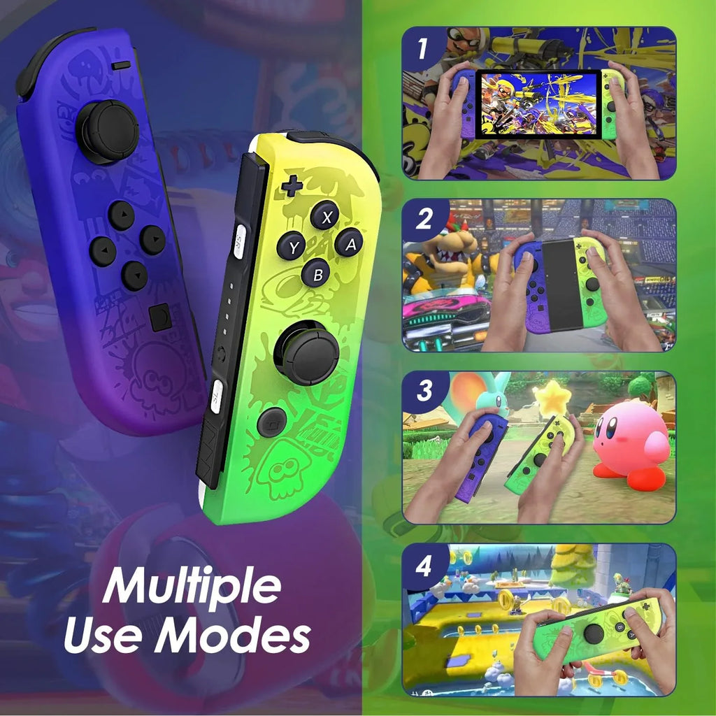 Nintendo Switch Controller,Wireless Controllers  Joy cons Joy-Pad Joystick- Splatoon 3 Special Edition