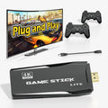 Retro Game Stick Emulator Console - Preloaded 12000+ Classic Retro Games,9 Emulators,Plug and Play Video Games for ,Nostalgia Stick Support 4K  Port,2 Wireless Gamepads(64G)