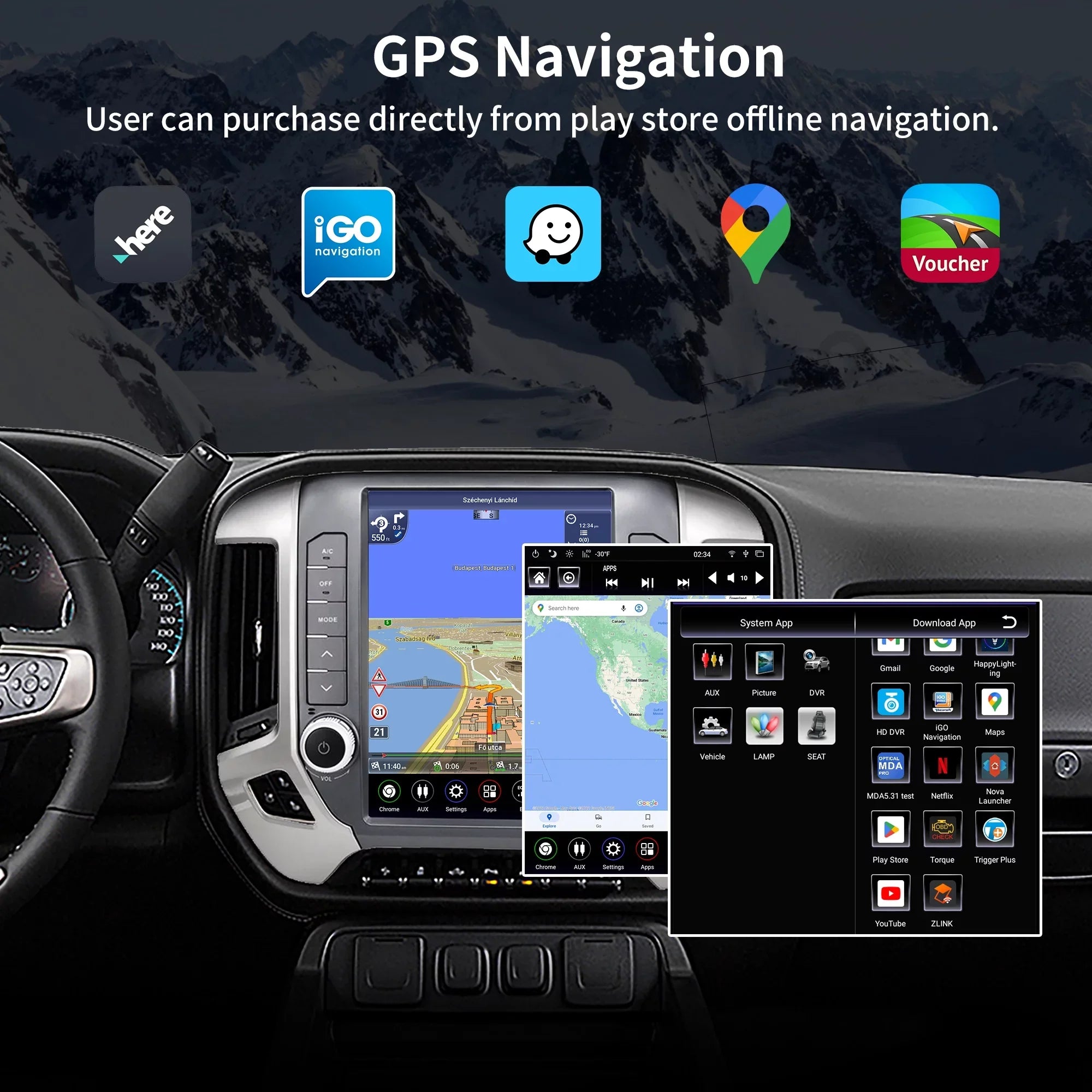 Linkswell Gen5 -style 12.1 inch Car SirusXm Raido Stereo for Chevrolet Silverado 2014-2021  2014-2019 Touch Screen Navigator Android Truck Replacement  radio 4G+64G Apple Carplay Auto