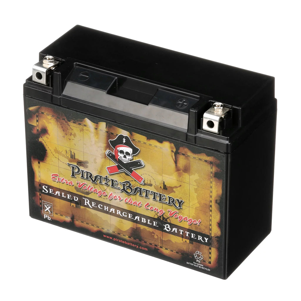 Pirate Battery -- (50-- 12 Volt,20 Ah, 260 ) Motorcycle Battery for Yamaha 1300cc Xvz13 Venture/royale 1987