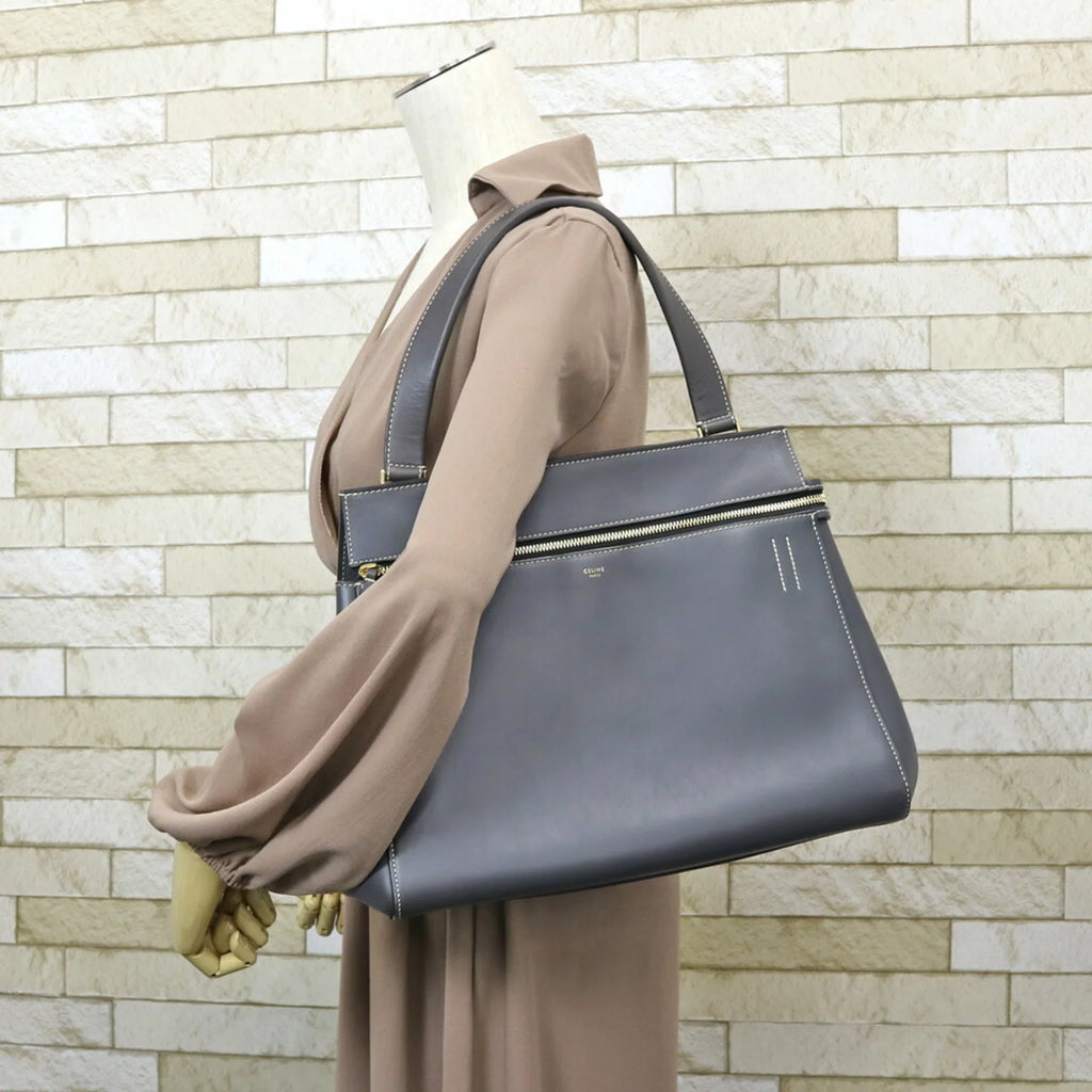 Pre-Owned  Celine Handbag Edge Gray Ladies (Fair)