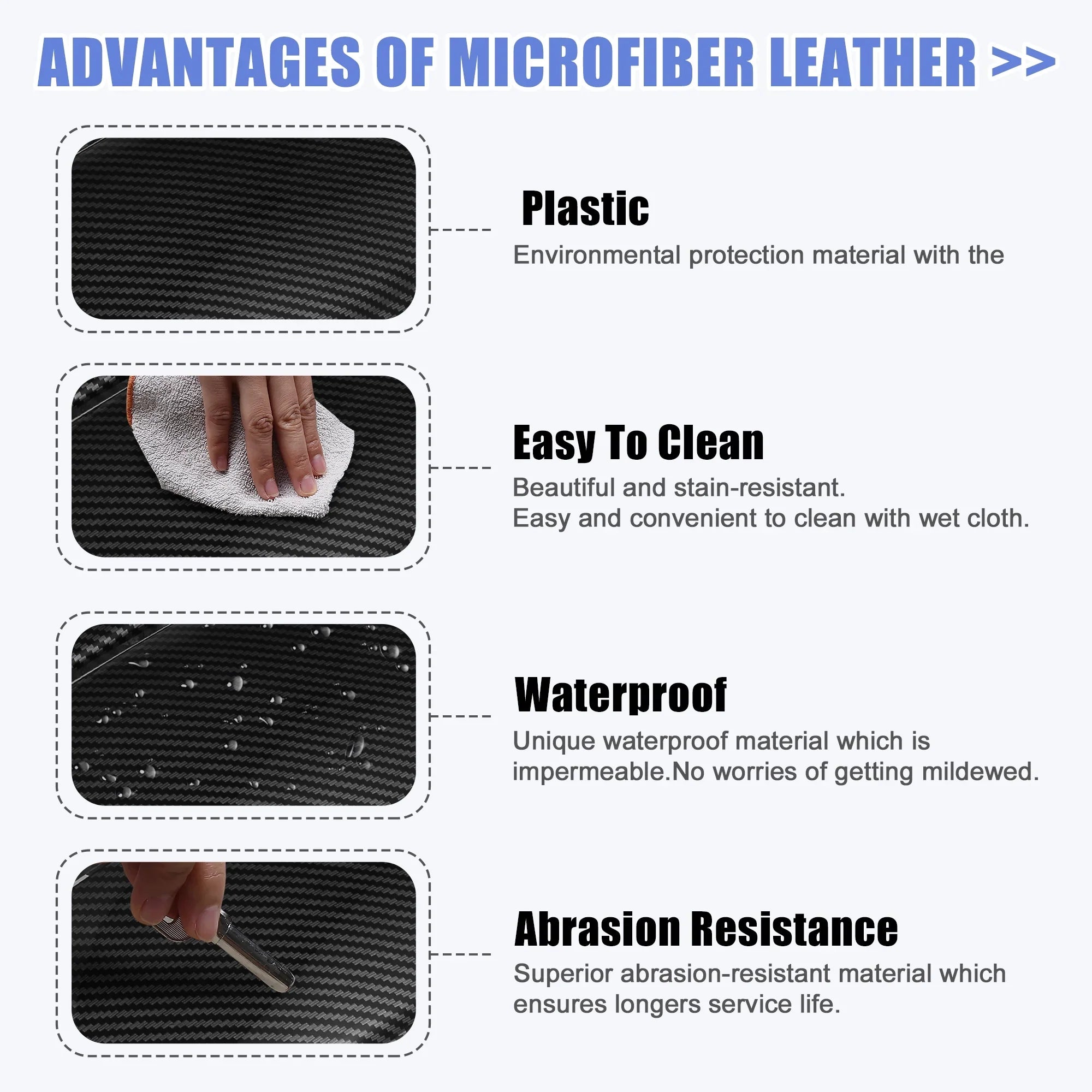 Unique Bargains Car Center Armrest Box Cover Carbon Fiber Pattern Console Storage Box Protector for  3 Series