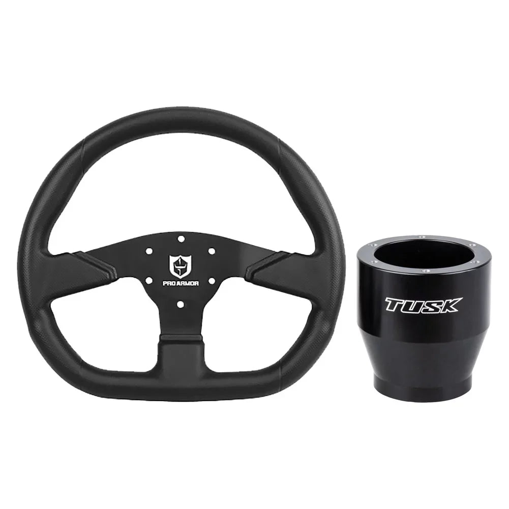 Tusk Steering Wheel Hub with Pro Armor Steering Wheel "" Shaped Steering Wheel For Polaris  700  2009
