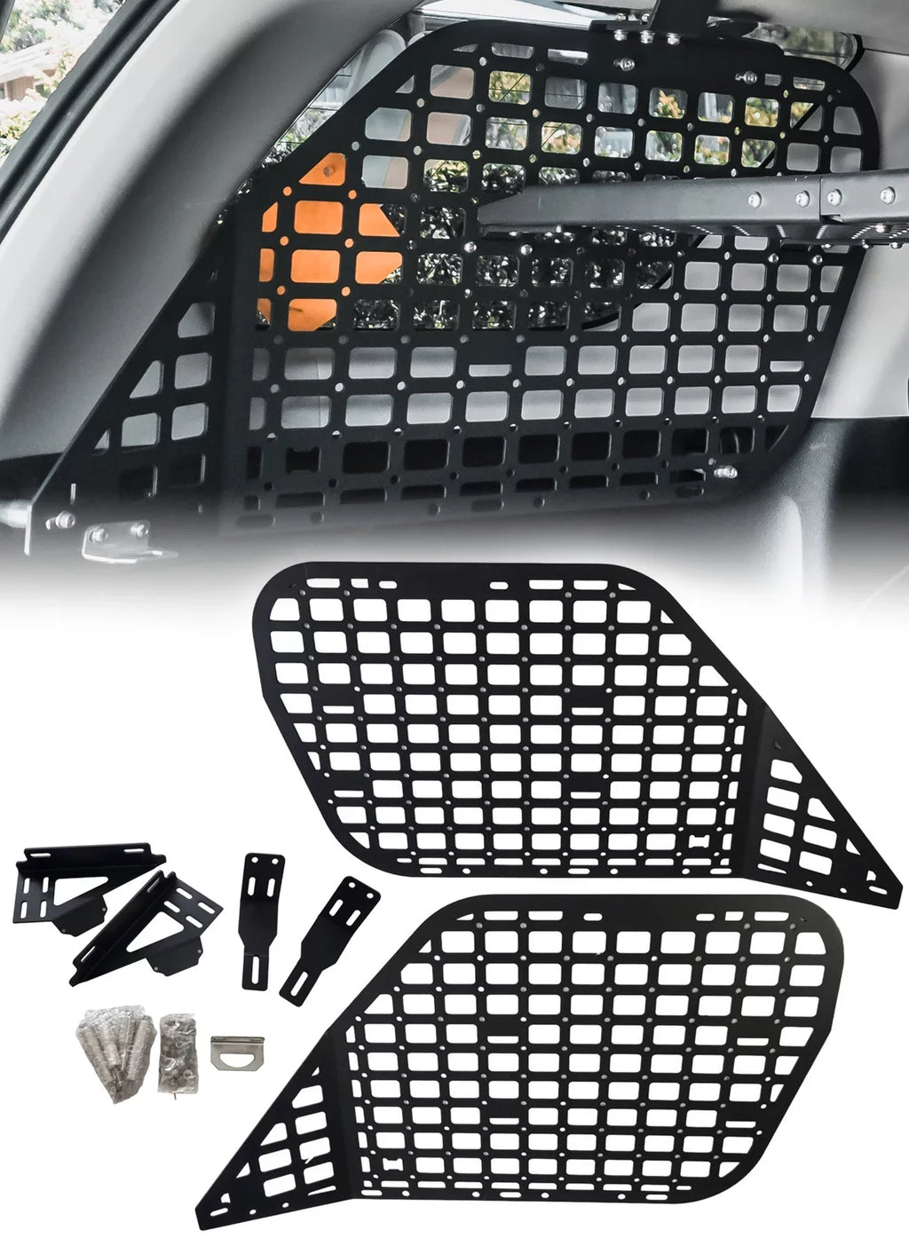 Molle Storage Window Panel Shelf for 2010-2023 Toyota 4Runner Black