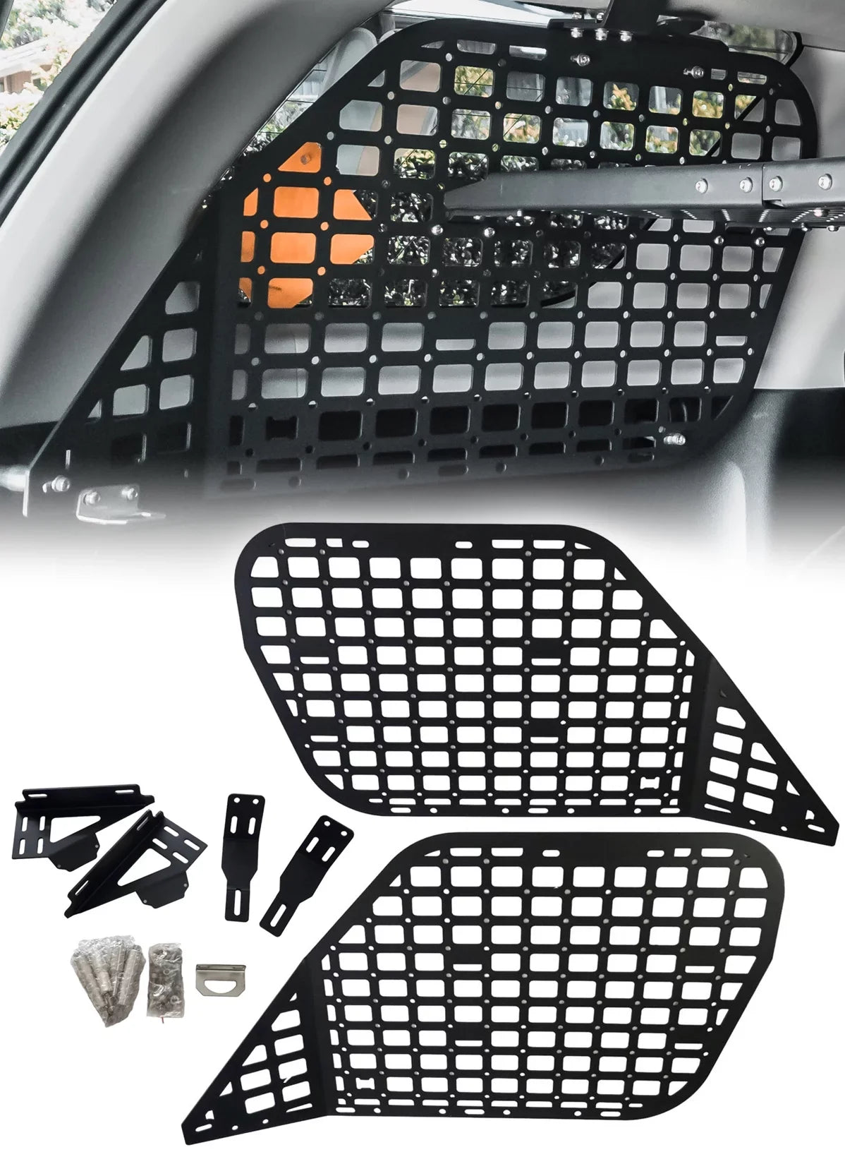 Molle Storage Window Panel Shelf for 2010-2023 Toyota 4Runner Black