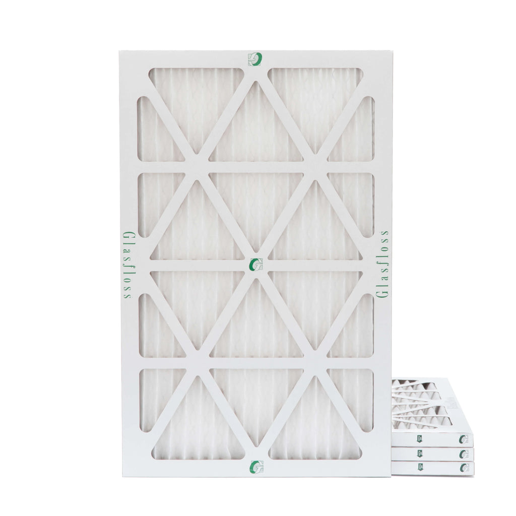 Glasfloss  12x25x1  10 Pleated  Furnace Air Filters. Box of 4. Exact Size: 11-1/2 x 24-1/2 x 7/8