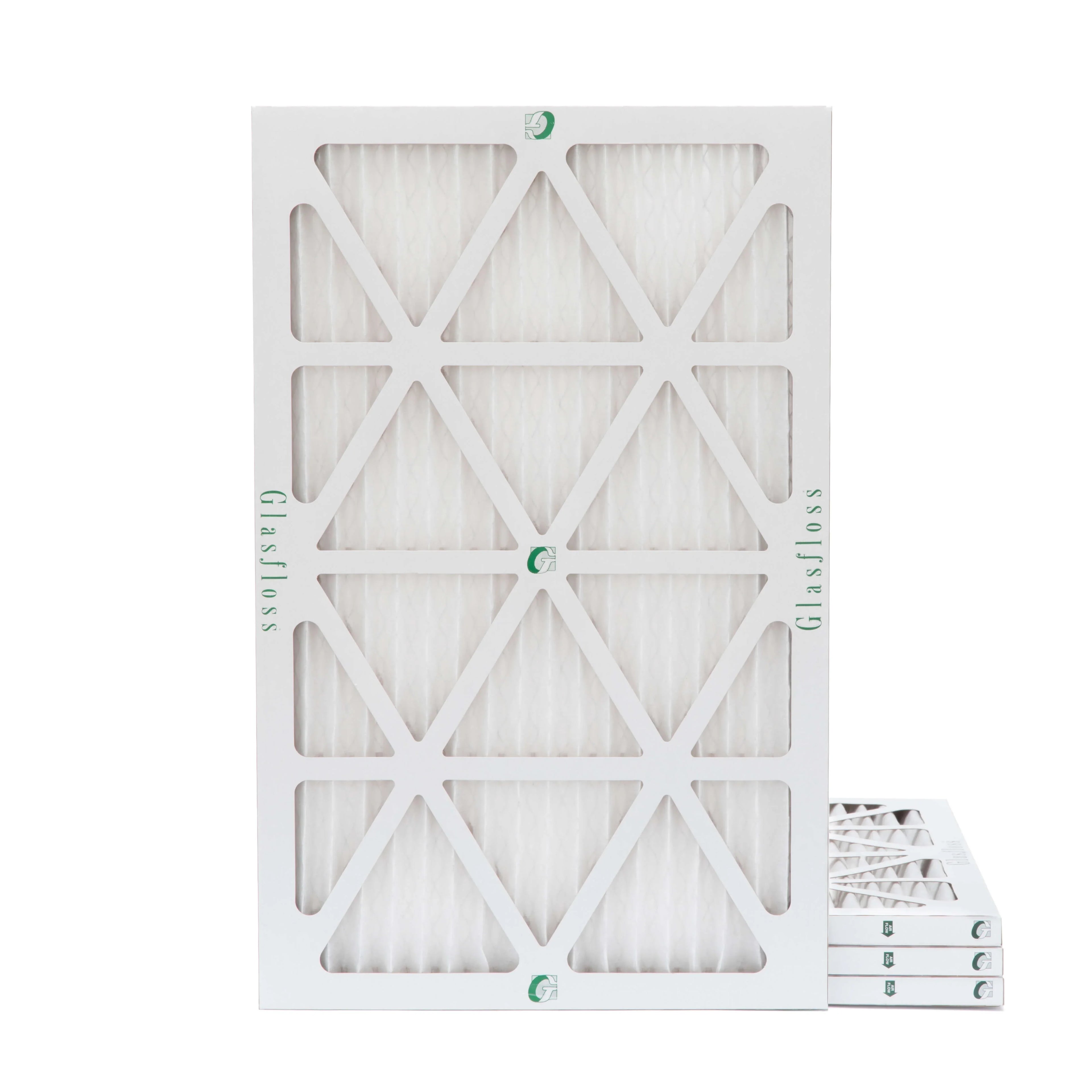 Glasfloss  12x25x1  10 Pleated  Furnace Air Filters. Box of 4. Exact Size: 11-1/2 x 24-1/2 x 7/8