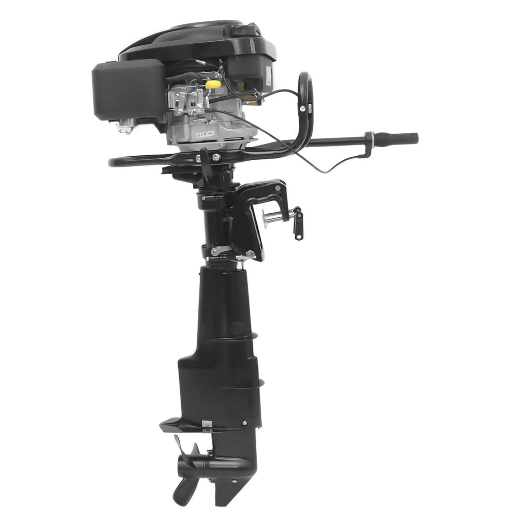 Miumaeov 4 Stroke 7.5HP Heavy Duty Outboard Motor 196CC Trolling Boat Engine Motor -a-s-o-l-i-n-e Outboard Motor for Fishing Aquaculture Outdoor Adventure Boat