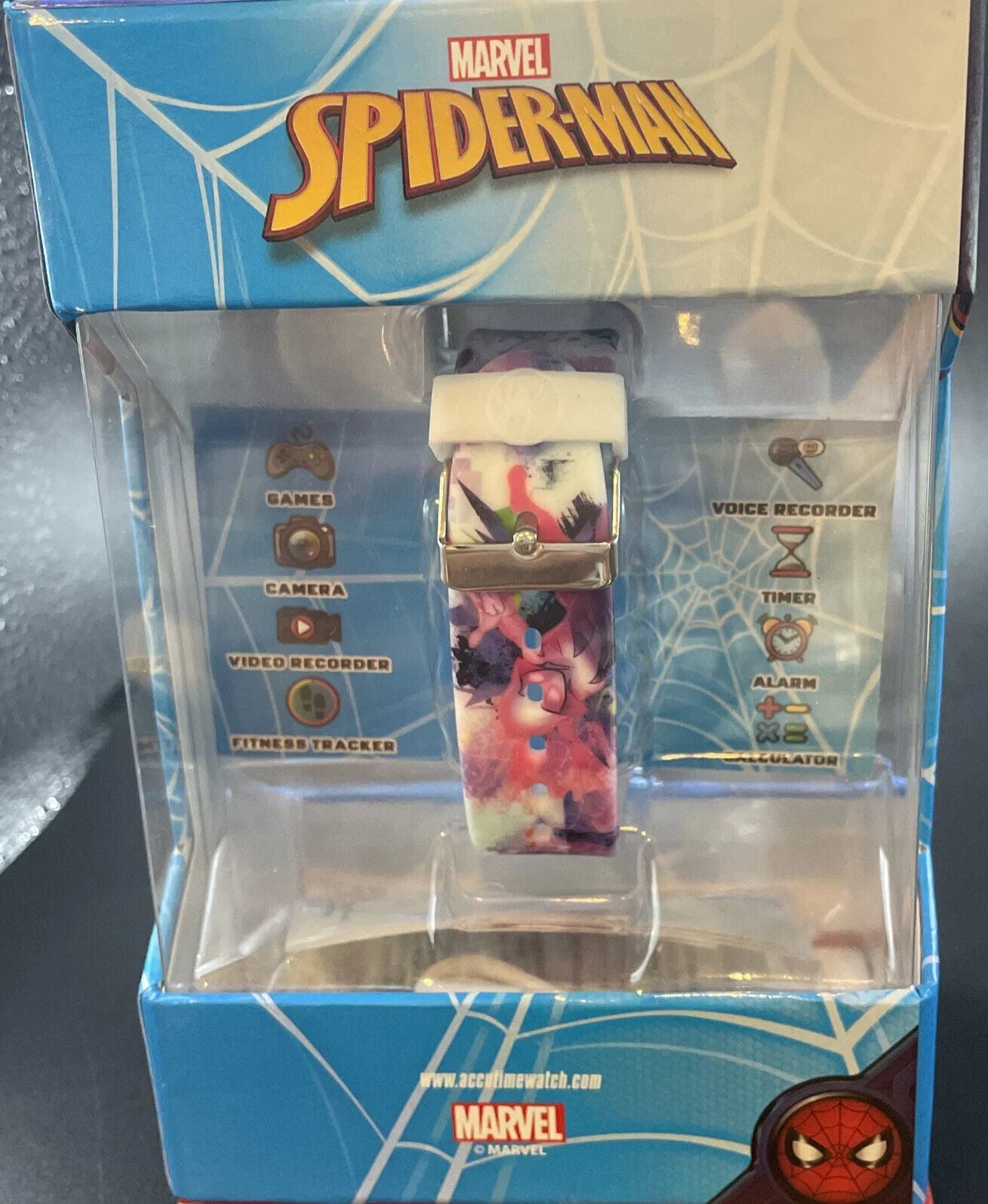 Marvel Ghost Spider  Gwen Video Interactive Digital Camera Watch  New