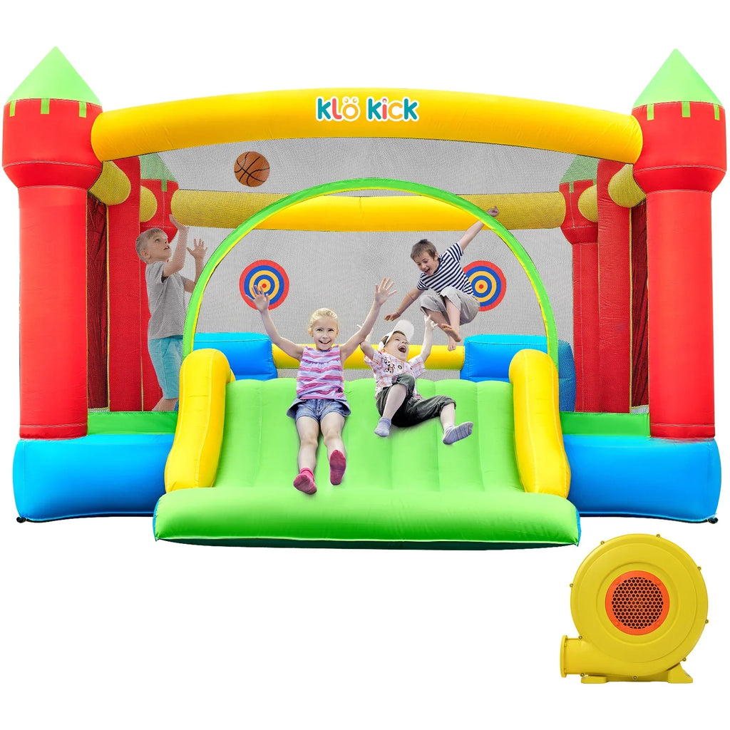 15'x 12' Large Bounce House 840D Oxford Inflatable Bouncers for 6 Kids with Blower & Slide for 3-10 Years, Child, Adult, Infant, Teen, Tween