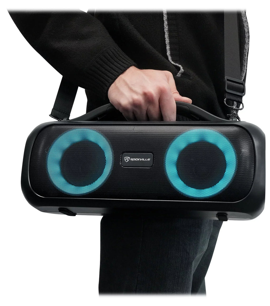 Rockville Go Party  Large Loud Portable  Party Bluetooth Speaker, Deep Bass