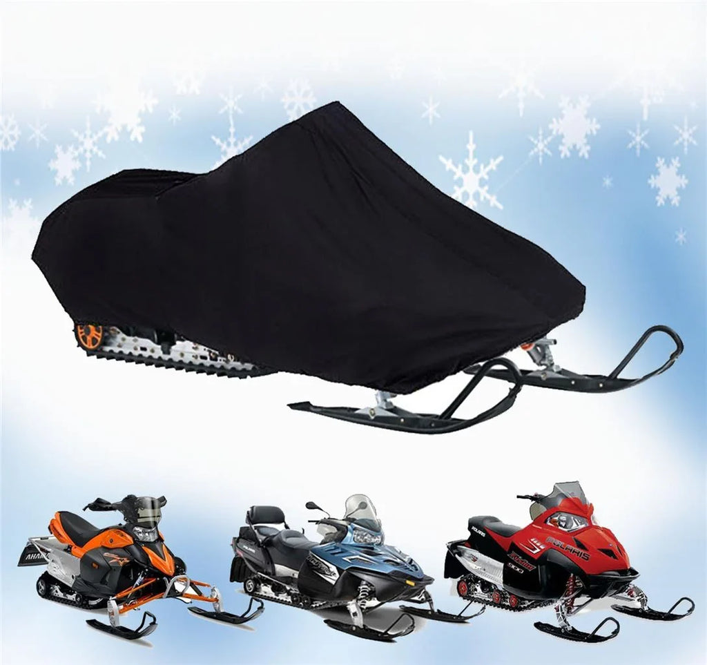 200 Denier Storage Snowmobile Cover Compatible for the 2014-2015 Ski Doo Bombardier Model   - 800R Snowmachine Sled. All Black.
