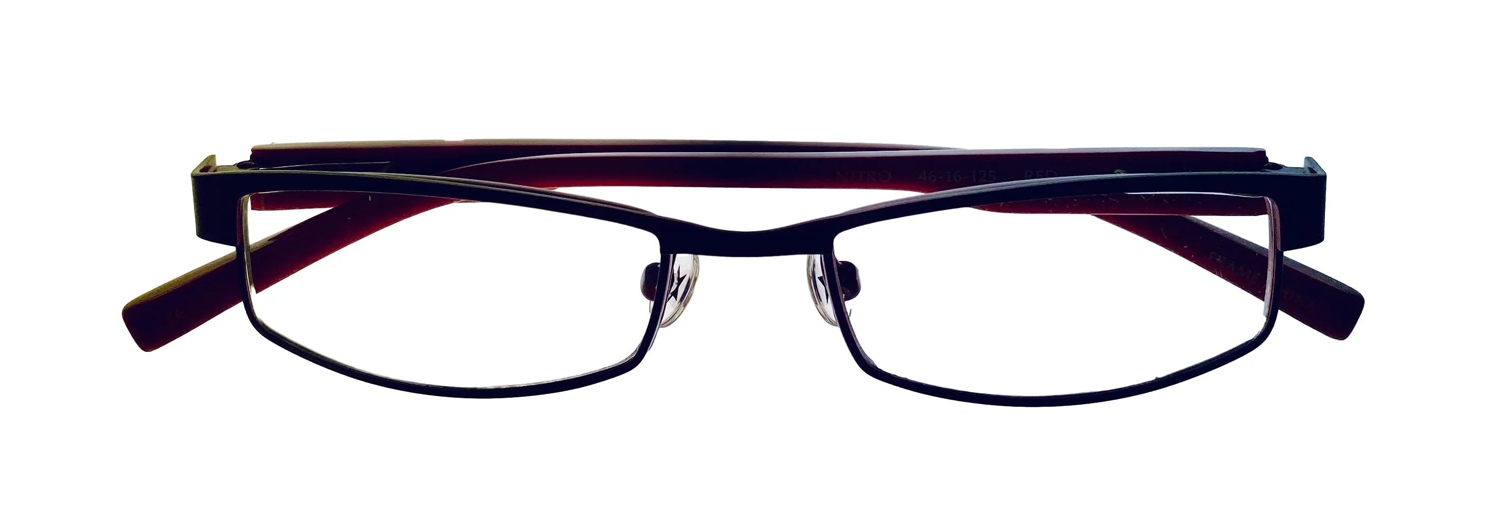 Converse Womens Red Ophthalmic Soft Rectangle Metal Frame Nitro 46mm